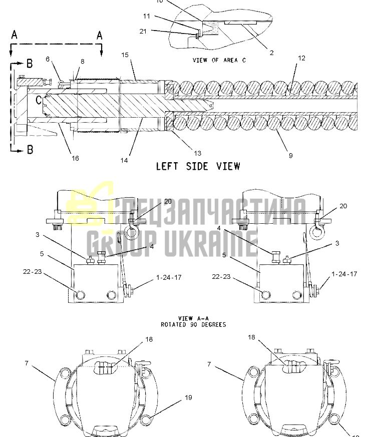Caterpillar 1543325 Натягувач гусениці для D8