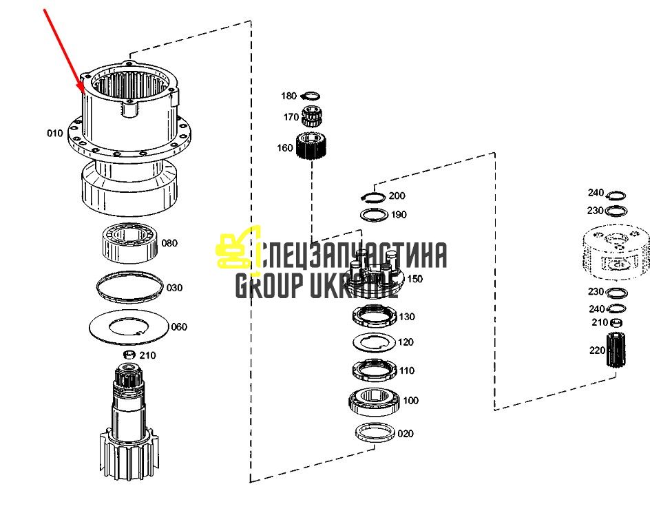 1550827 (4145203017) Зовнішній кожух Caterpillar, ZF