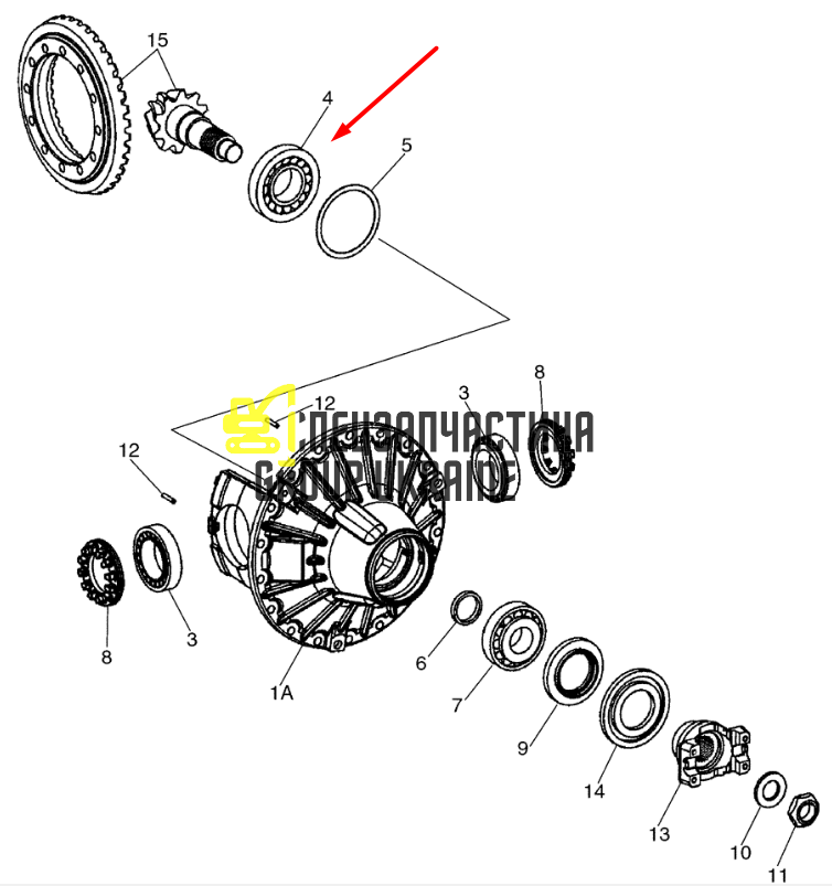 155-0833 (0735301801) Підшипник КПП (65x110x28) Caterpillar, ZF