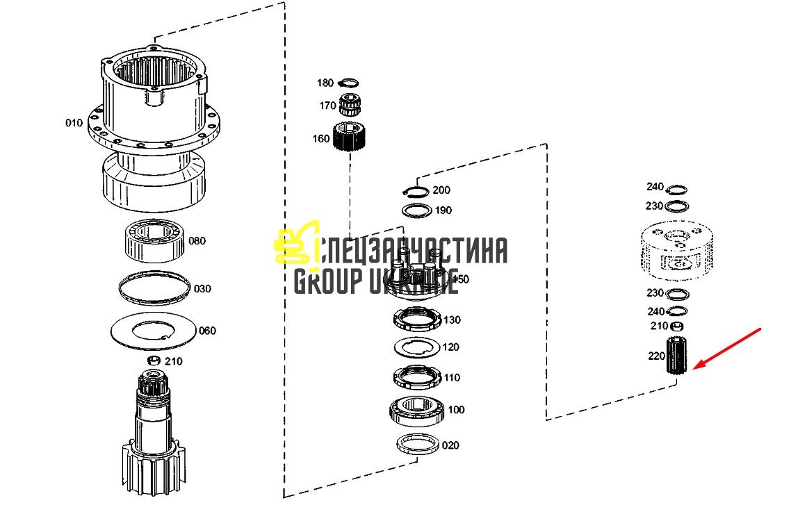 1550839 (4145303060) Сонячна шестерня Caterpillar, ZF