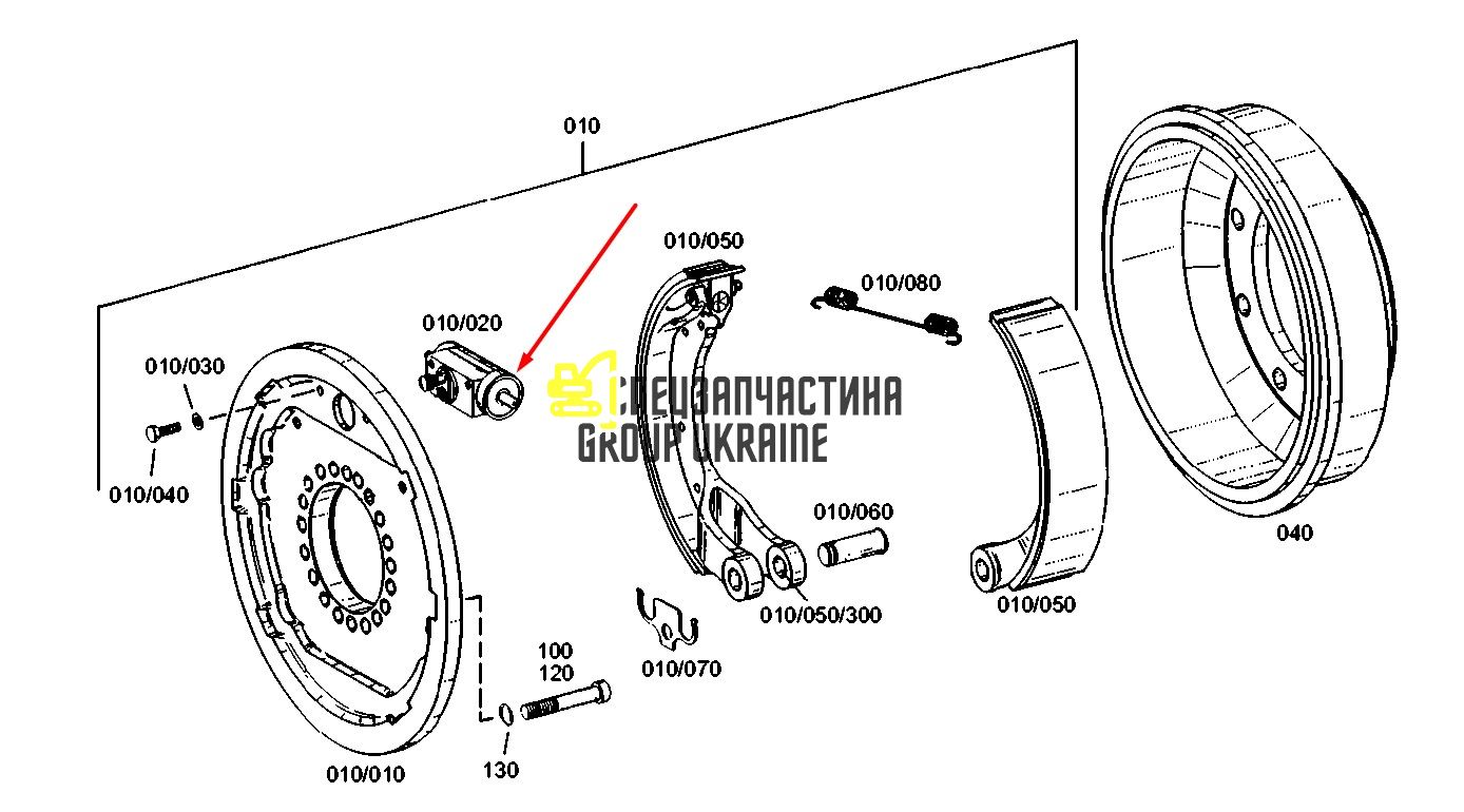 1587461 (0501211288) Гальмівний циліндр Caterpillar, ZF