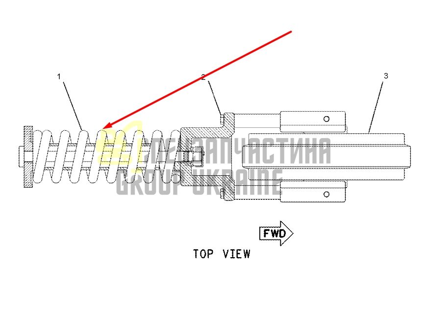 Caterpillar 1686687 Натягувач гусениці для 311, 312, 324
