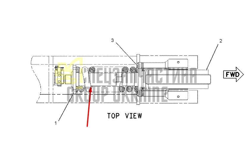 Caterpillar 1686766 Натягувач гусениці для 315С