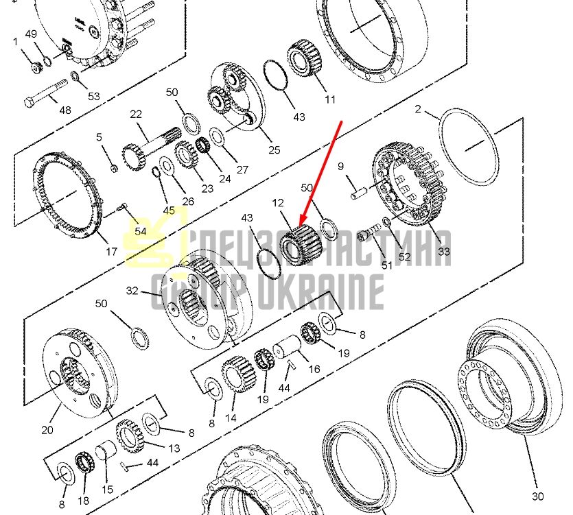 169-5590 Сонячна шестерня (24 зуби) Caterpillar 320