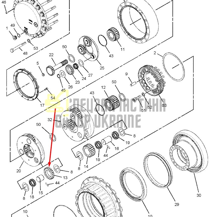 169-5592 Сателіт бортового редуктора Caterpillar 320, 322, 323, 324, 325, 326, 329
