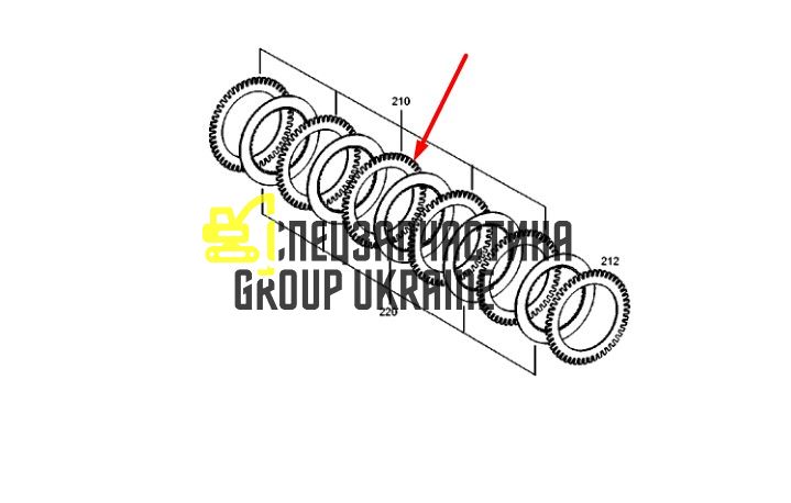 1698402 (4143351029) Фрикційний диск Caterpillar, ZF