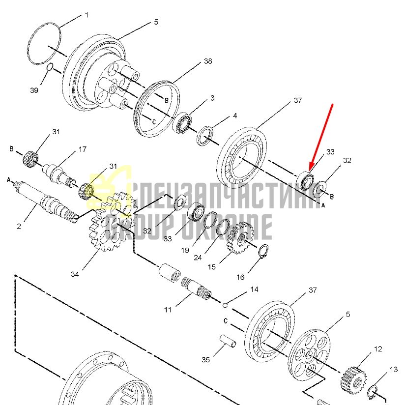 Підшипник сателіту голчастий 171-9336 для Caterpillar 305