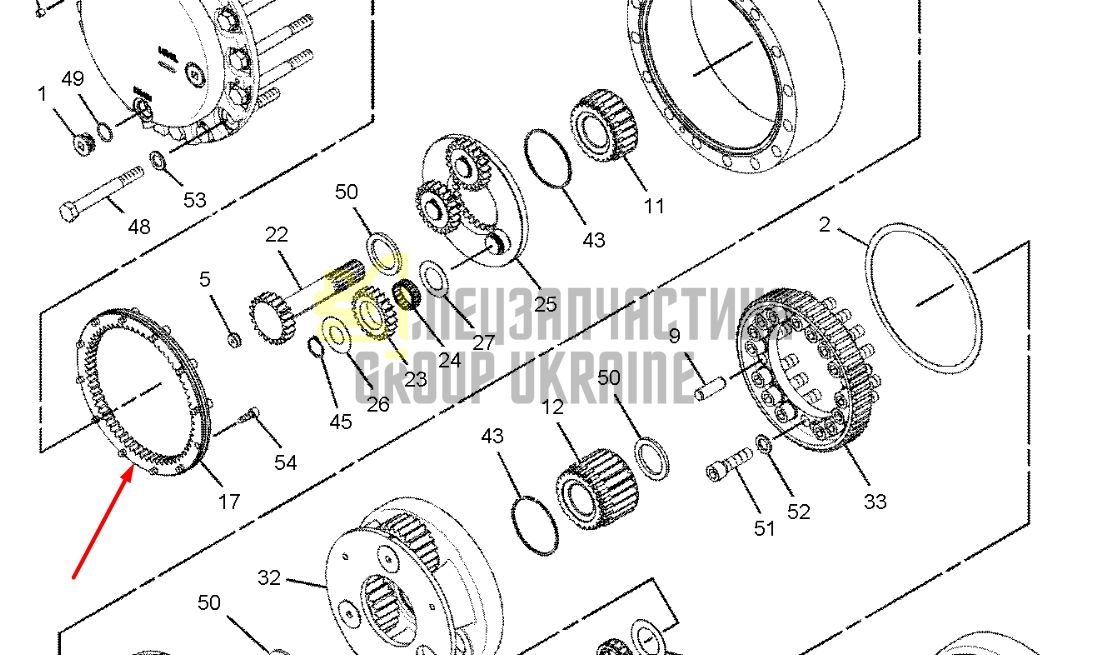 171-9387 Вінець редуктора ходу Caterpillar 320