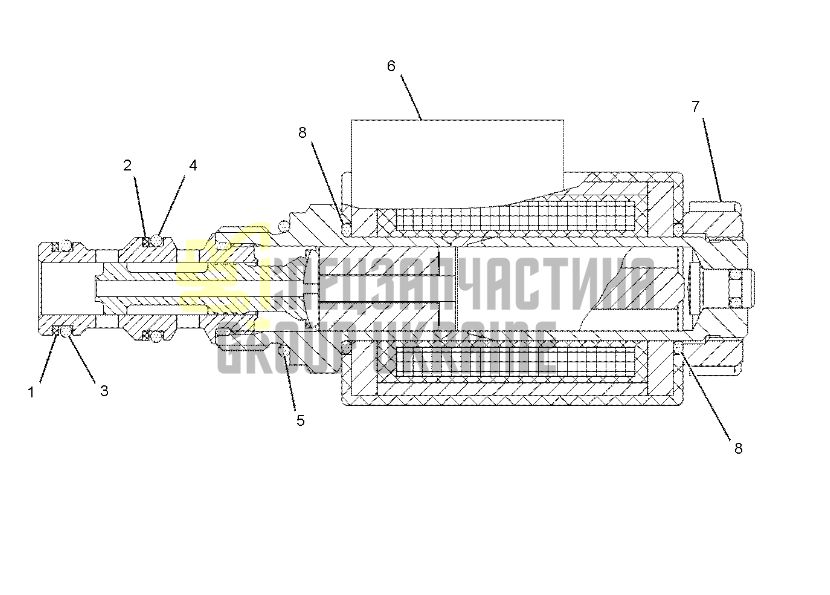 Соленоїд (ротаційна котушка) CATERPILLAR M315 280254 (1727029, 172-702-9)