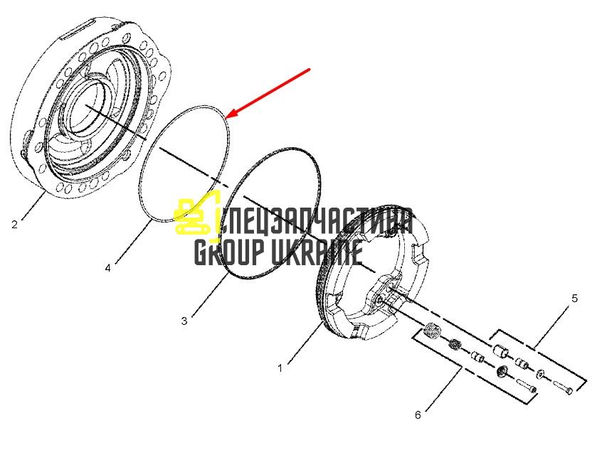 1744658 (033477) Кільце ущільнювача Caterpillar, Carraro