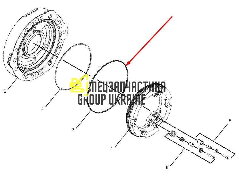 1744657 (033476) Кільце ущільнювача Caterpillar, Carraro