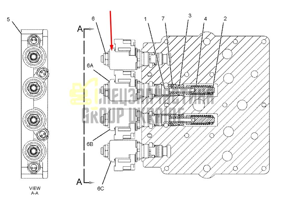 Caterpillar 1744909 Електромагнітний клапан D6, D7