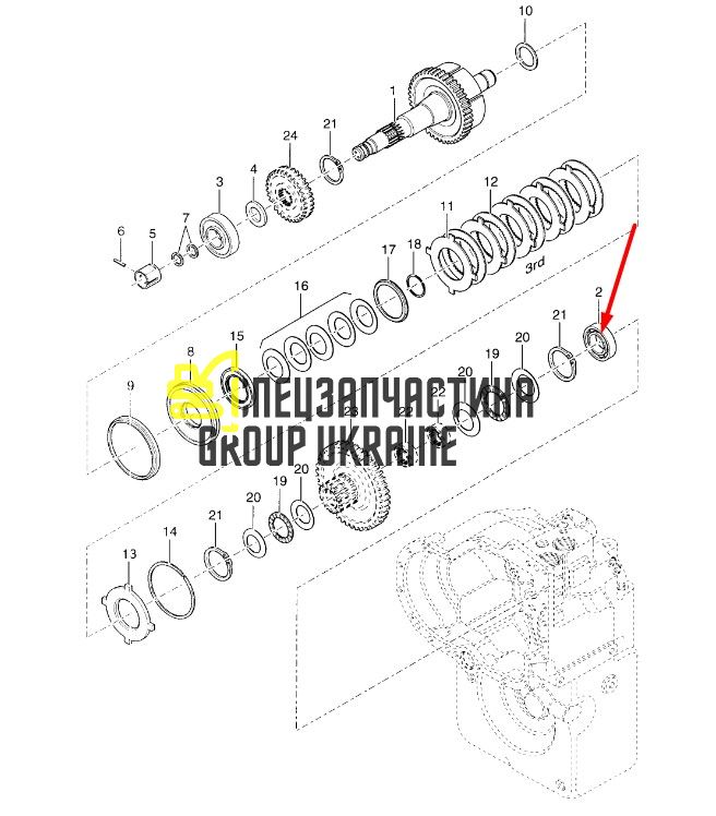 1763289 Підшипник Caterpillar TH83