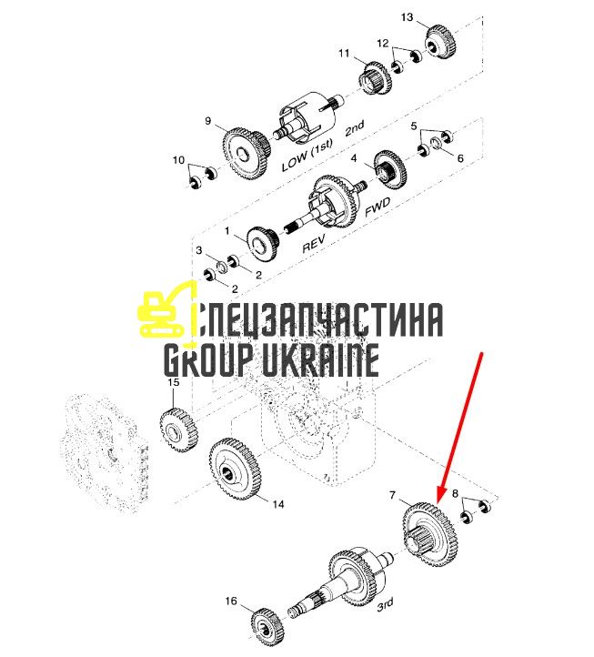 1763297 Шестерня Caterpillar TH83