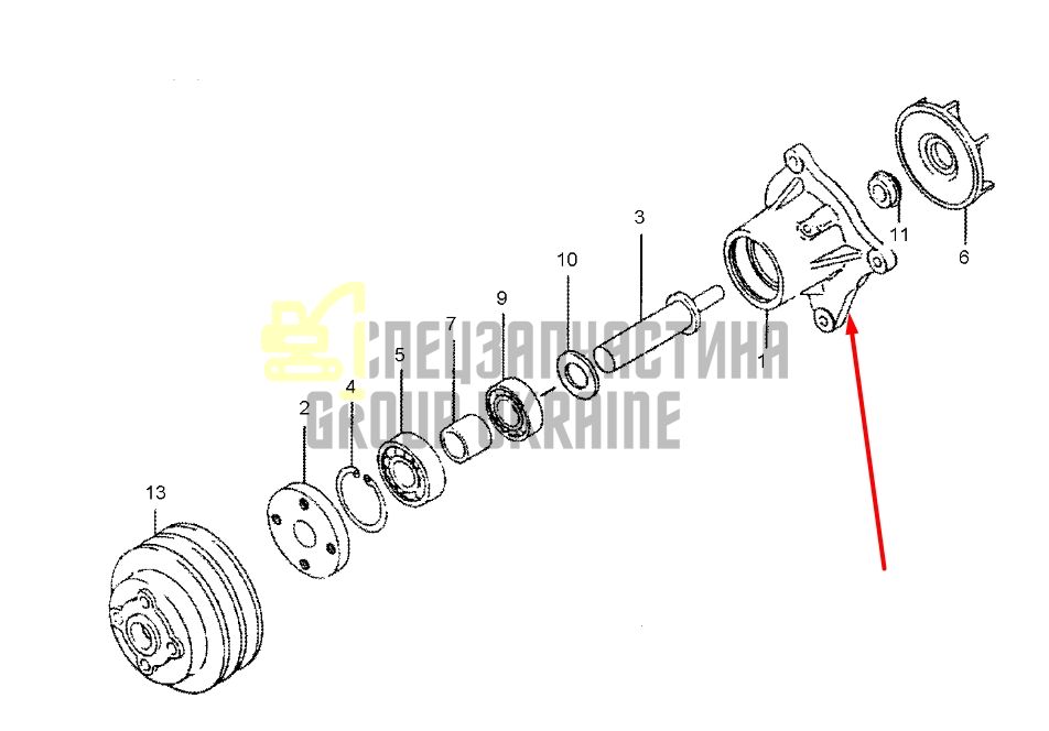 Придбати Caterpillar 1786633, 10R7555 Водяний насос для 3066, C6.4