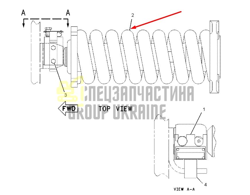 Caterpillar 1792992 Натягувач гусениці для 315С