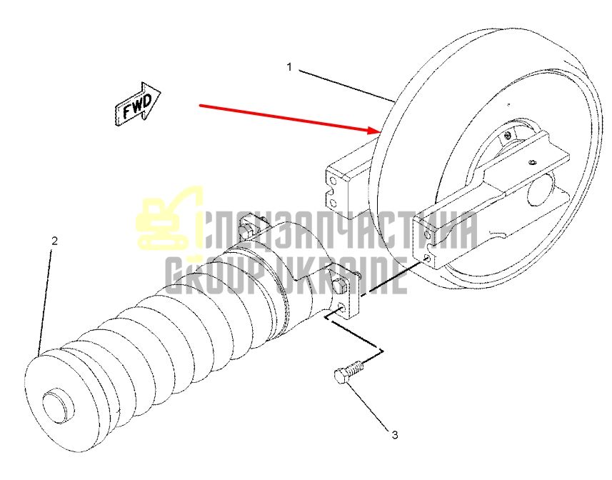 Caterpillar 1793023 Натягувач гусениці для 320C, 325C