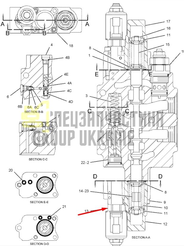 Caterpillar 1854254 Блок електромагнітного клапана 12V