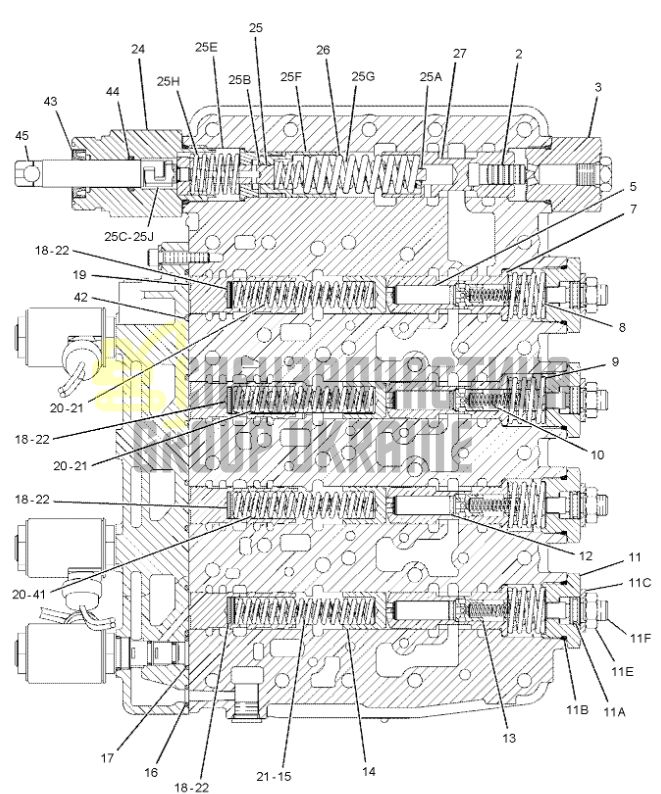 Caterpillar 1861525 Електромагнітний клапан, соленоїд 24V
