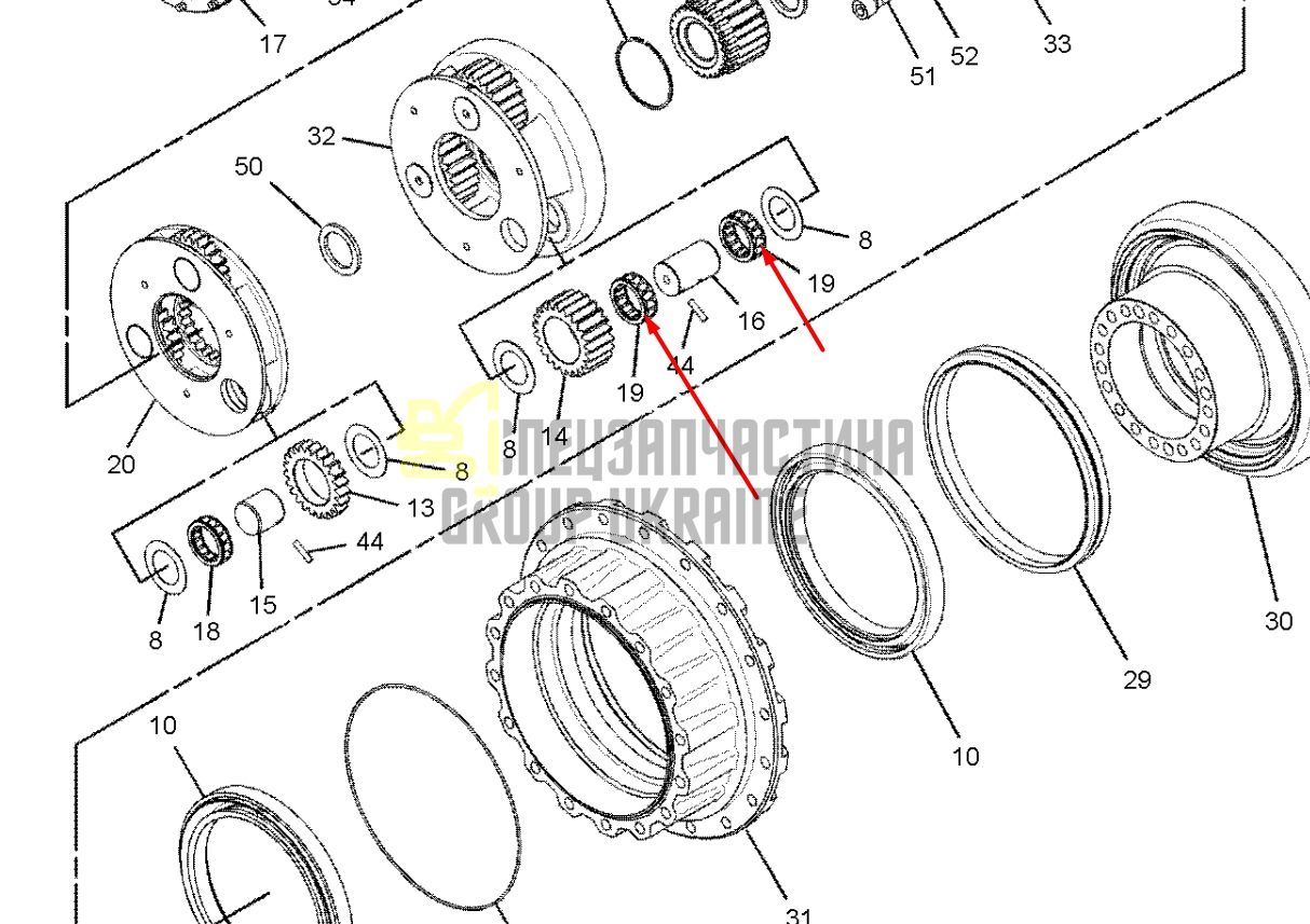 191-2570 Підшипник голчастий Caterpillar 320