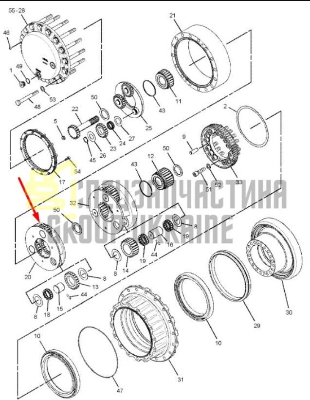 191-2571 Водило планетарної передачі Caterpillar E325C