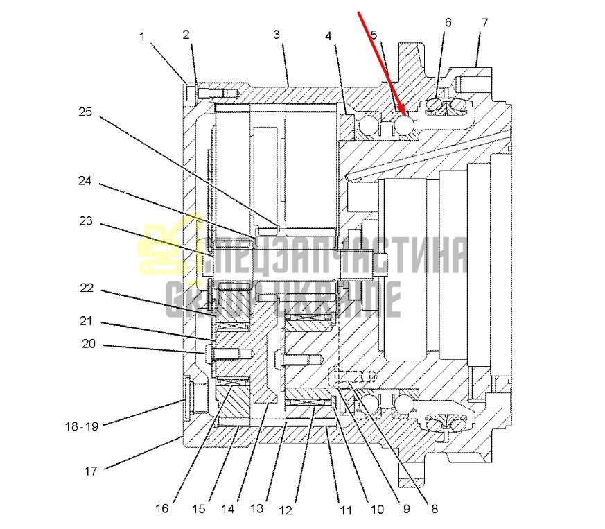 1R-5838, 1R5838 Підшипник Caterpillar CAT E120B, E312, E312B
