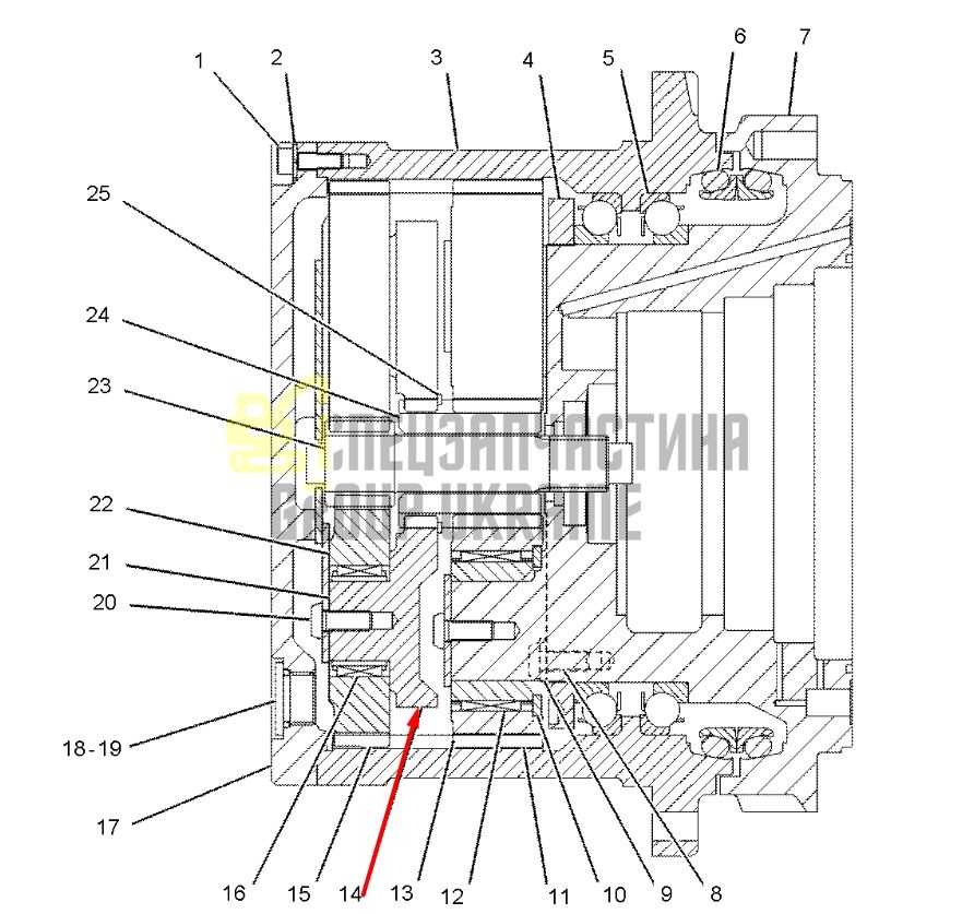 191-2627 Блок сателітів бортового редуктора Caterpillar 312
