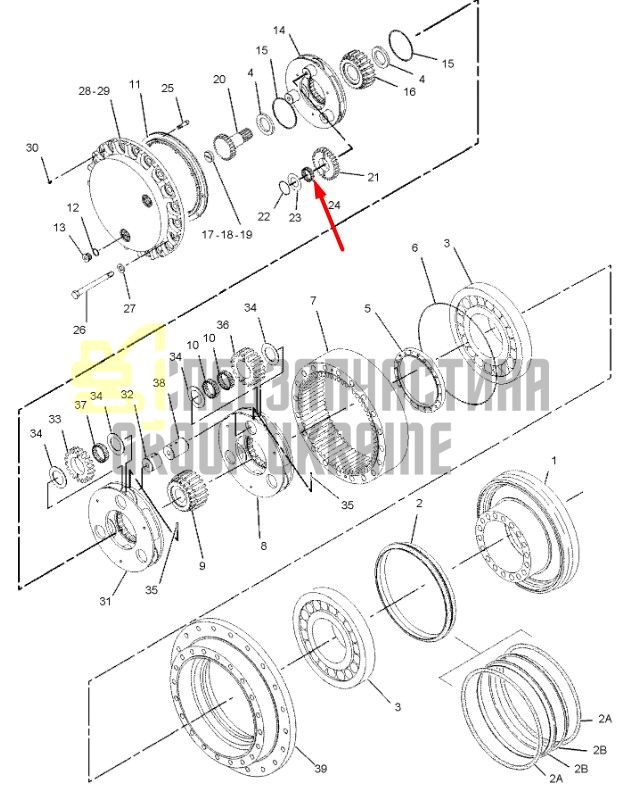 191-2677 Підшипник сателіту редуктора CAT 324D