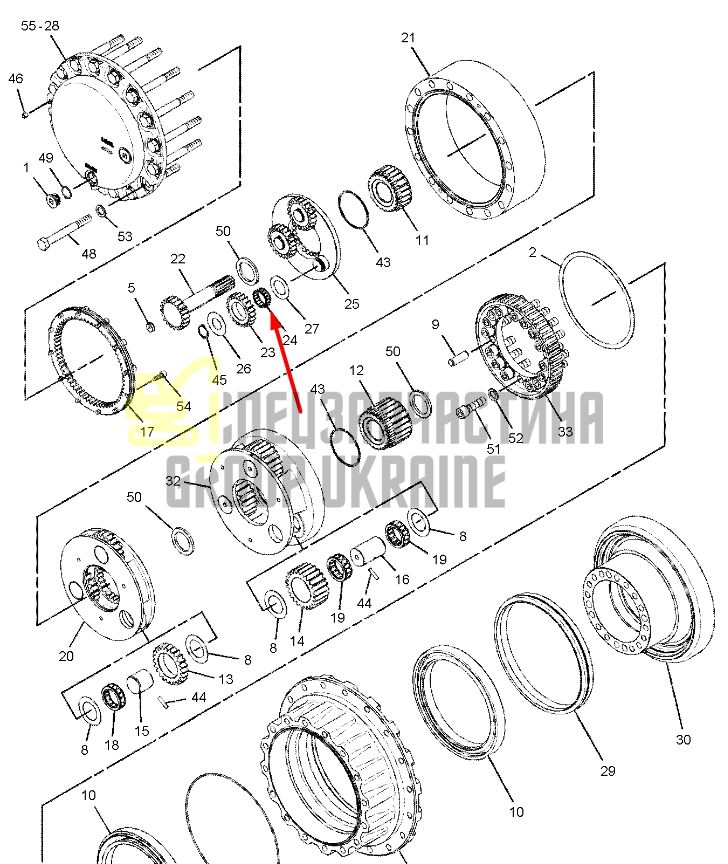191-2685 Підшипник голчастий бортового редуктора Caterpillar 320C