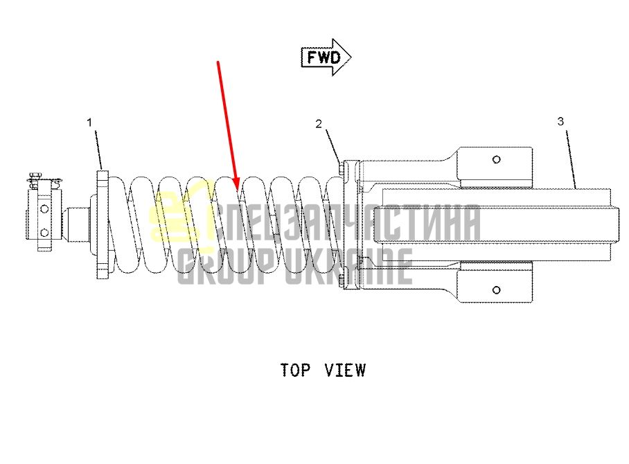 Caterpillar 1941125 Натягувач гусениці для 322C
