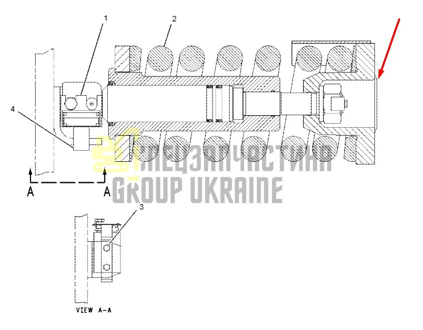 Caterpillar 1941127 Натягувач гусениці для 322C