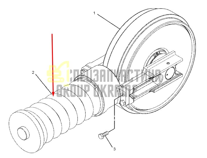 Caterpillar 1941218 Натяжитель гусеницы для 325C, 330C