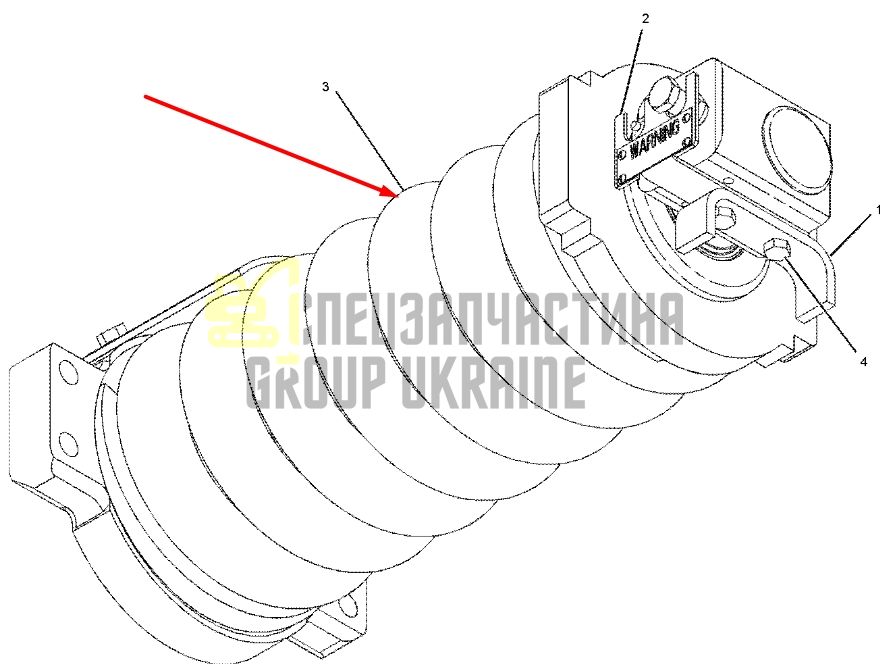Caterpillar 1941229 Натягувач гусениці для 318C, 320C