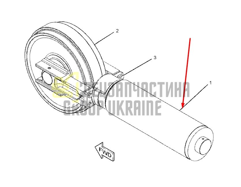 Caterpillar 1941252 Натягувач гусениці для 325D, 330D