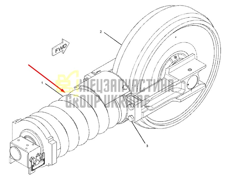 Caterpillar 2979187 Натягувач гусениці для 315D, 318D