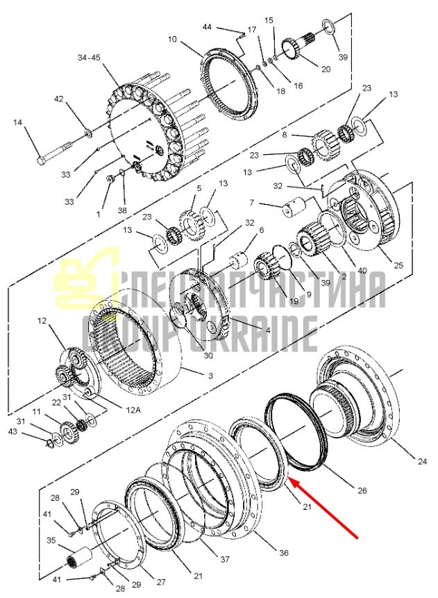 279-0344 Підшипник кульковий Caterpillar CAT 325, 330
