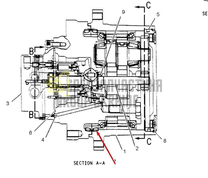 198-5020 Сальник бортового редуктора CAT 302.5 Даукон, ущільнення