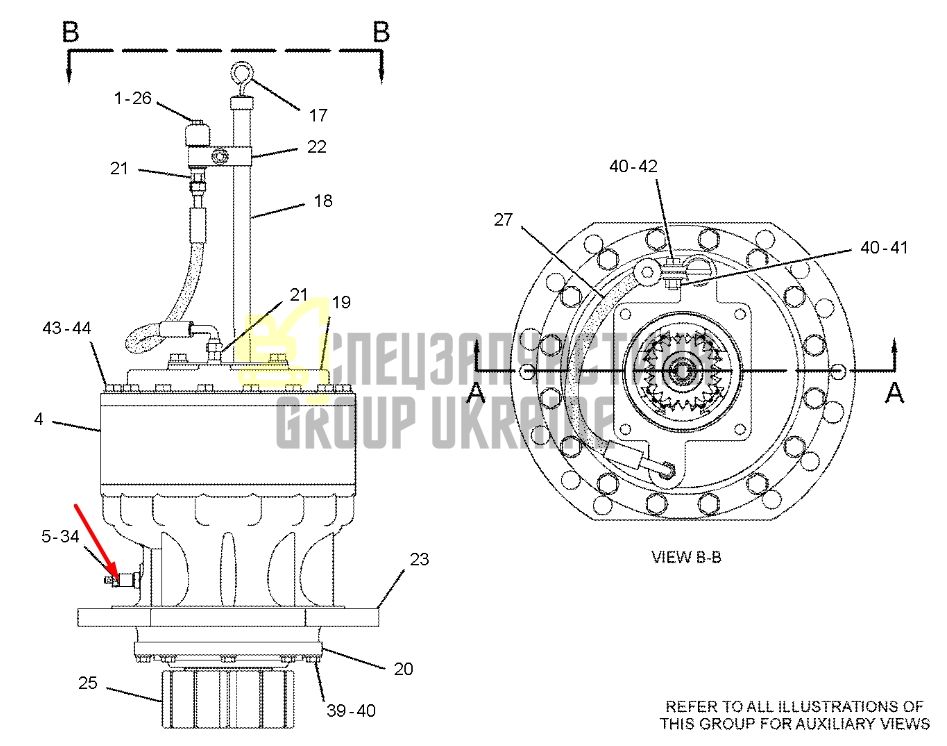Caterpillar 1994582 Радіальний голковий роликовий 320C, 330C