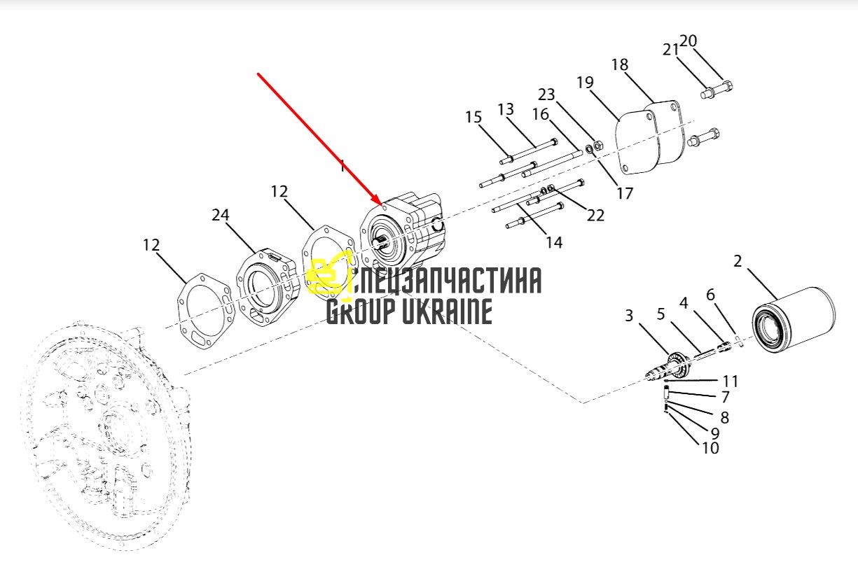 2043195 Гідравлічний насос КПП Caterpillar TH83