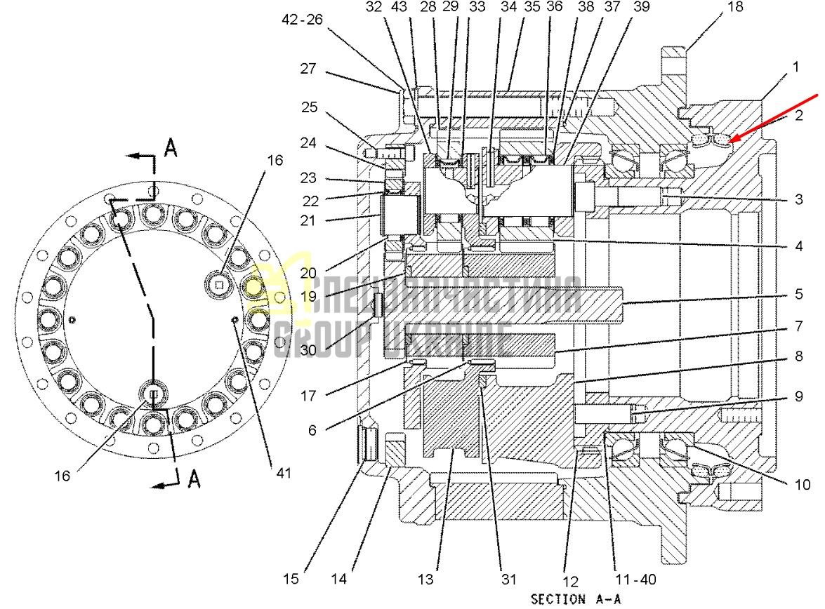 Сальник бортового редуктора 2071571 Caterpillar 325C/329D даукон, ущільнення