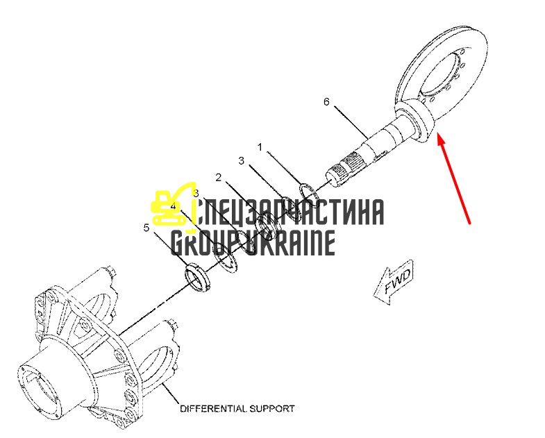 2129459 (066364) Головна (конічна) пара Caterpillar, Carraro