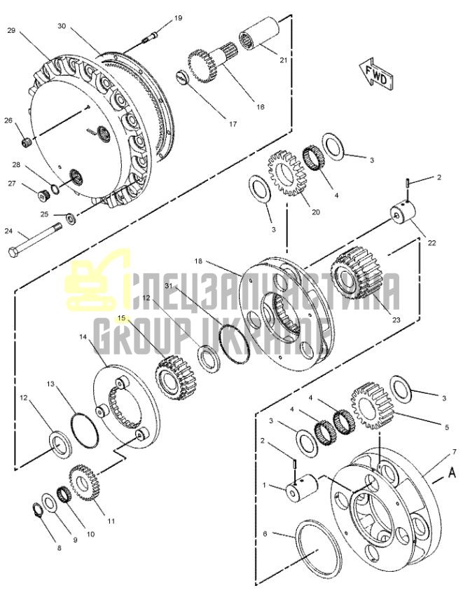 Сальник бортового редуктора 2134737 Caterpillar 325C, 330C даукон, ущільнення