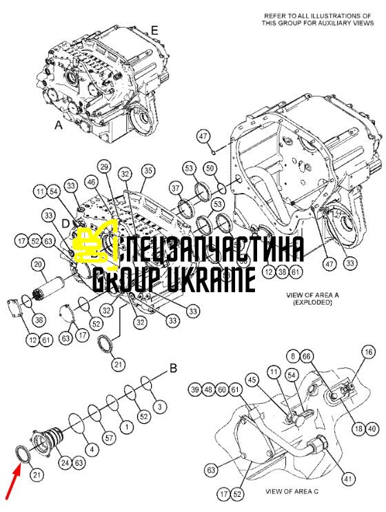 216-0273, 2160273 (216-0273, 8C-3075, 8C3075) Сальник КПП Caterpillar 3116-3126