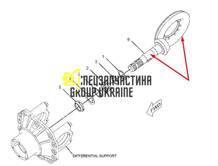 2184692 Головна пара (планетарка+хвостовик) Caterpillar 906
