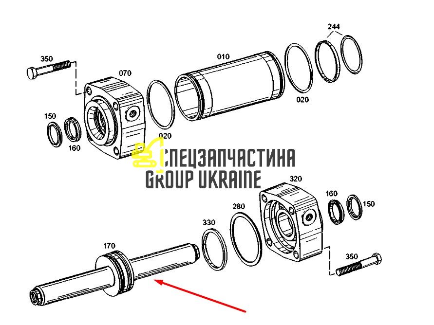 222-9005 Вал шестерні Caterpillar M318
