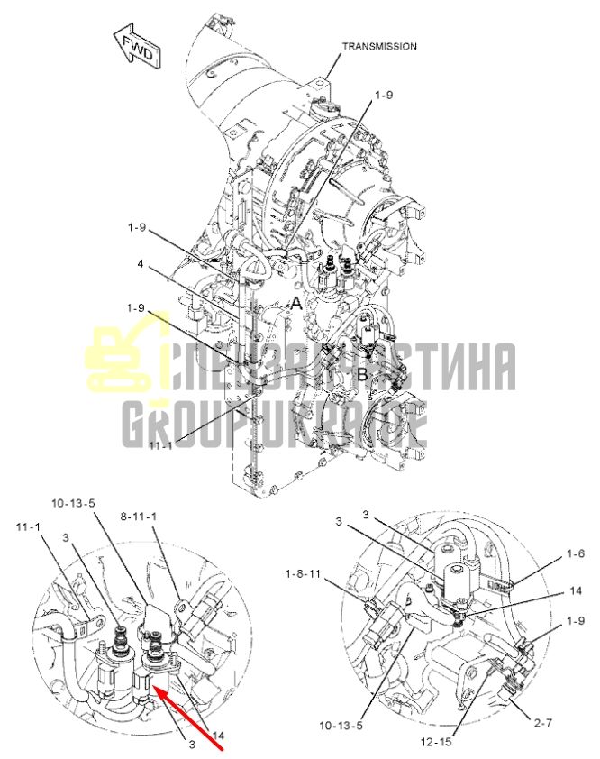 Caterpillar 2250300 Блок електромагнітного клапана 24V