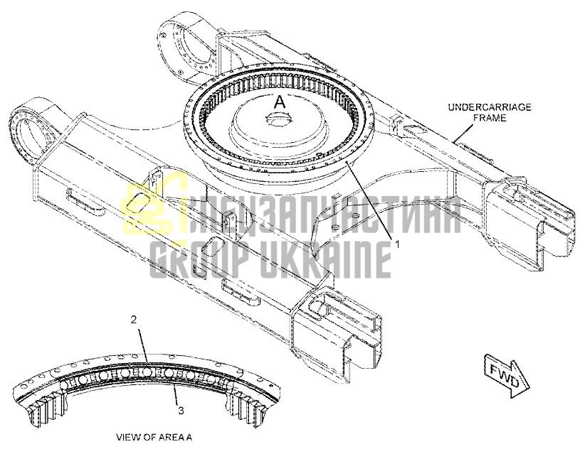 227-6037 Опорно-поворотне коло CAT 345D