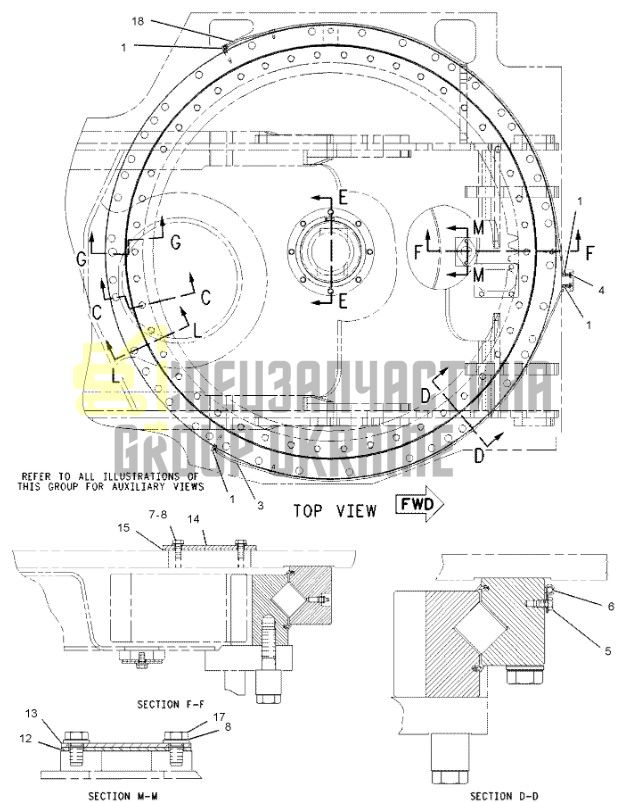 227-6089 Опорно-поворотне коло CAT 330D/336
