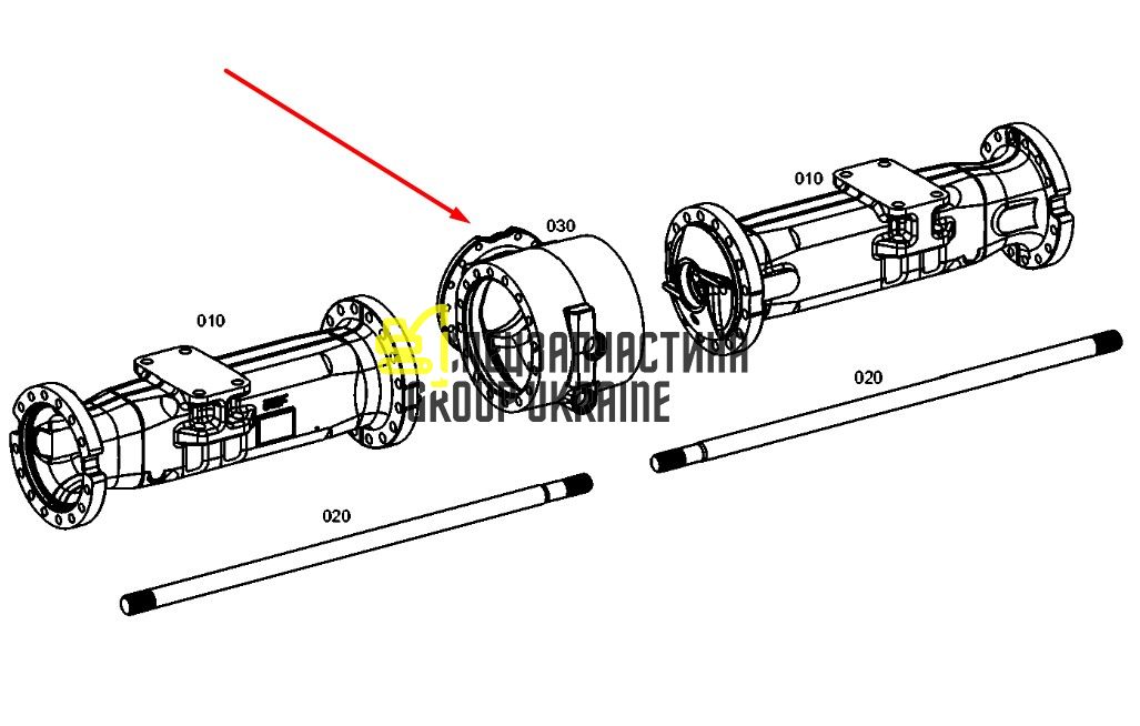 2338738 Корпус приводу мосту Caterpillar M318