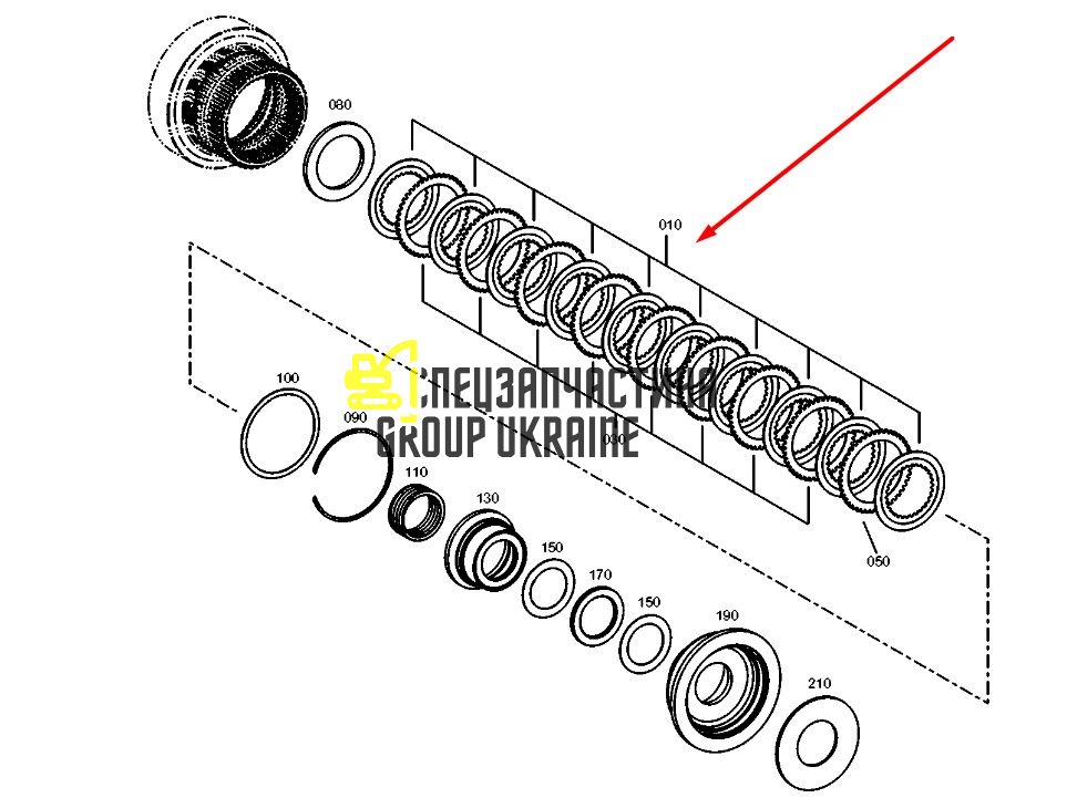 2384684 (0501213016) Фрикційний диск Caterpillar, ZF